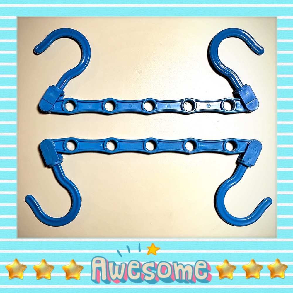 2 Blue Space Saving Hangers